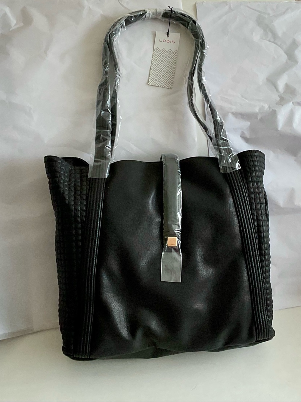 LODIS DANYA SOFT PREMIUM LEATHER LARGE TOTE SHOPPER BAG PURSE NEW